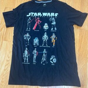 Old Navy Black Collectabilitees T-Shirt Star Wars The Last Jedi XL 14-16